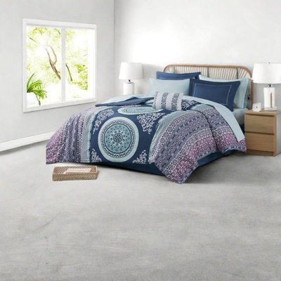 Ensemble complet de literie pour lit simple TG, style médaillon Boho pour la maison
