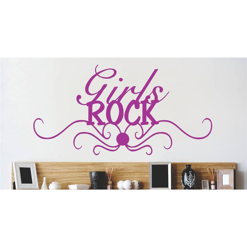 Décalcomanie murale en texte filles