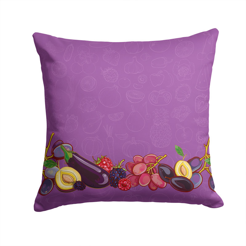 Coussin intérieur/extérieur fruits et légumes, 14 po x 14 po