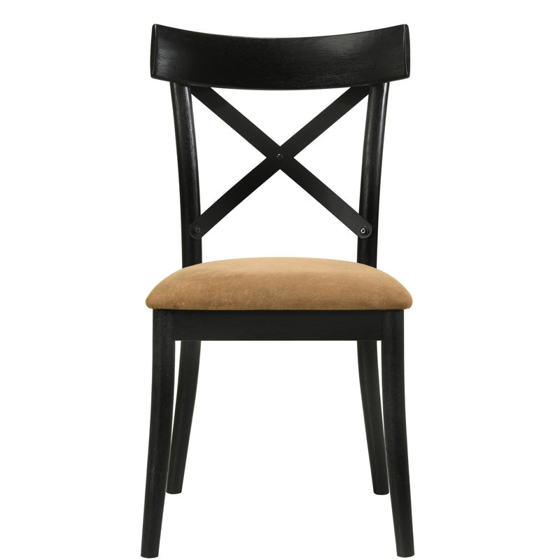 2 chaises d'appoint, brun et noir, sièges rembourrés confortables, revêtement beige élégant, 2 chaises de décoration de salle à manger moderne, brun noir, rembourrage extraordinaire, design élégant