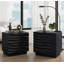 Ensemble de 2 tables de chevet en bois massif, table de chevet avec 2 tiroirs, sans poignées, table de bout de canapé pour le salon, chambres à coucher-126778755-126778748
