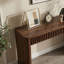 Abdel 39" Fluted Console Table with Mid-Century Modern Styling-891390331-885441657
