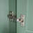 Green Triangle Tall Cabinet With 3 Drawers And Adjustable Shelves For Bathroom-1369310727