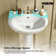 18 In. Round Ceramic Pedestal Combo Bathroom Sink In White With Overflow Drain