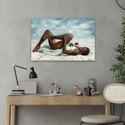 The Rose - Multicultural Figurative Africanamerican Romance Art