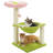 28" Cat Tower With Cozy Flower Perch, Large Hammock With 2 Replaceable Compostable Scoop