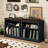 Rustic Record Player Stand Vinyl Record, Holder Hold Up To 230 Albums Farmhouse Turntable Stand With Cable Management-2003786820