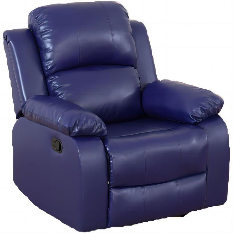 Jalus Recliner, Navy Blue Cotton Blend