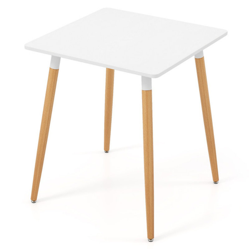 Square Dining Table with Adjustable Foot Pads for Dining Room Kitchen