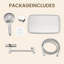 Pomme de douche à pluie double 12 pouces avec bras d'extension et douchette multifonction 8-Spary Nickel brossé-122065050
