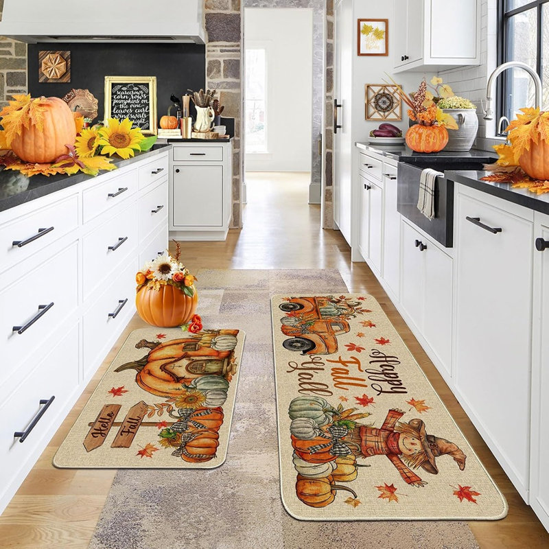 Ensemble de tapis de cuisine Fall Truck