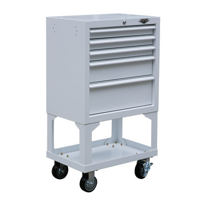 26.75'' W 5 -Drawer Steel Bottom Rollaway Chest with Wheels