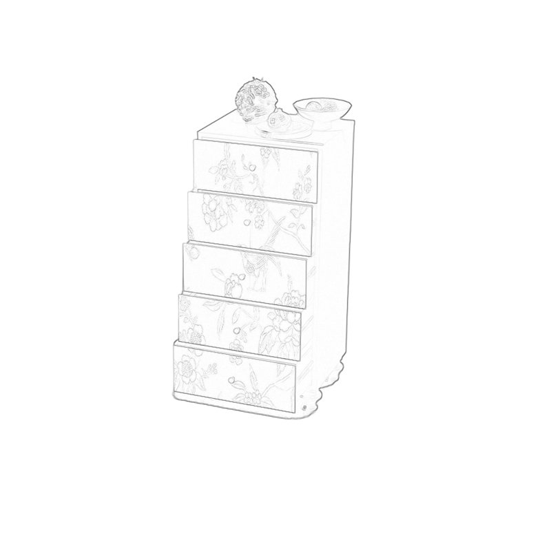 Armoire de rangement élégante en pin, Noyer