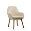Fauteuil d'appoint brun clair - Structure haute en mousse et rembourrage stable inclus-1649296429