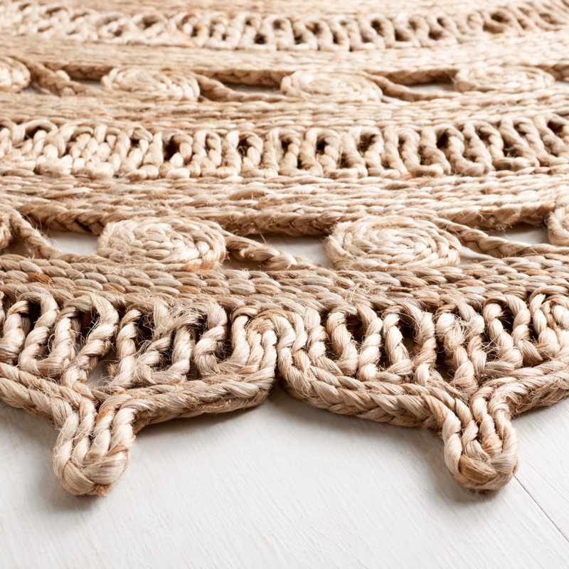 Tapis naturel en fibre naturelle 172, Rond 6 pi