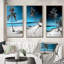 Turquoise et gris, photo de plage Monochome - ensemble d'art nautique et de plage de 3 pièces-325325938-325325934