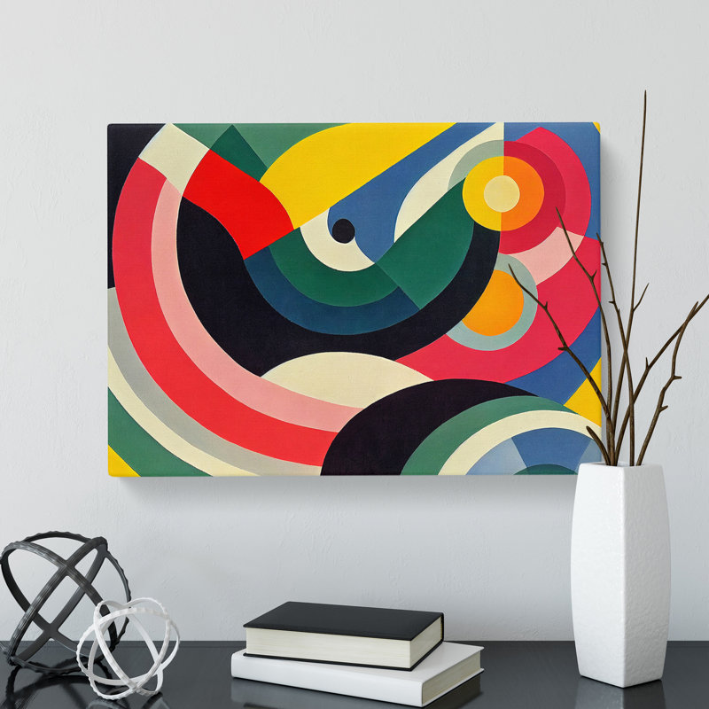 XXX-H1022-WF-10114X Welcoming Modern Abstract Art - Wrapped Canvas Painting, 35cm H x 50cm W x 3cm D