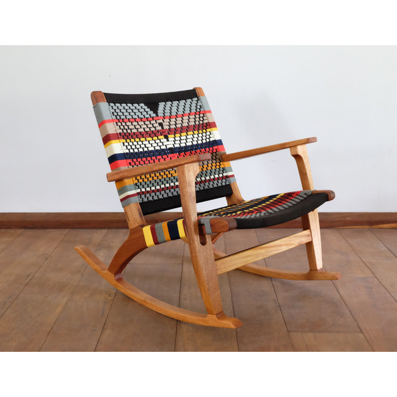 Masaya Rocking Chair, Natural, San Geronimo Pattern