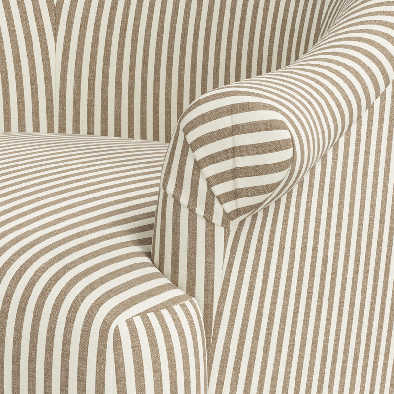 Marie Swivel Chair, Jane Stripe Burlap