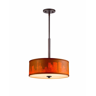 Lustre tambour 3 lumières Ahmia Abularach