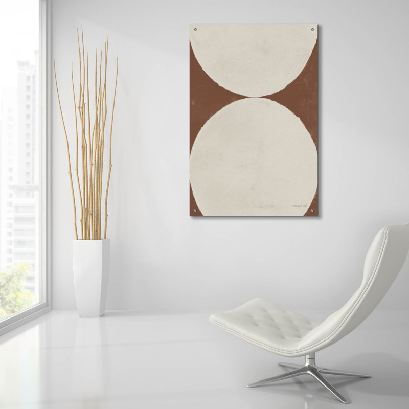  «Elegant Balance 2 Walnut Brown» par Danhui Nai, art mural en verre acrylique, H 36 po x l 24 po x P 0,2 po