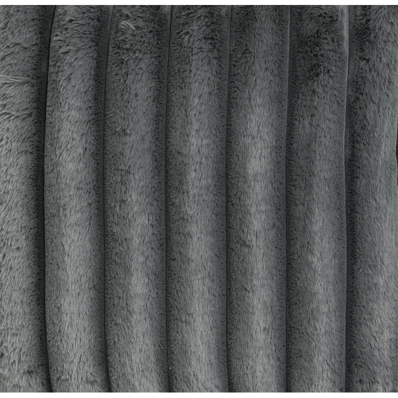 Méridienne 40 pouces en mousse viscoélastique Minky, Polyester gris
