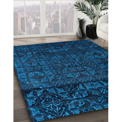 Tapis décoratif multicolore à motif abstrait