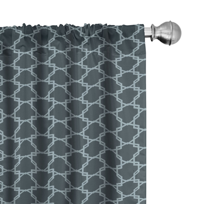 Rideaux 4 panneaux Latitude Run®, lignes antiques, bleu ardoise et bleu pâle, L 56 po x L 63 po