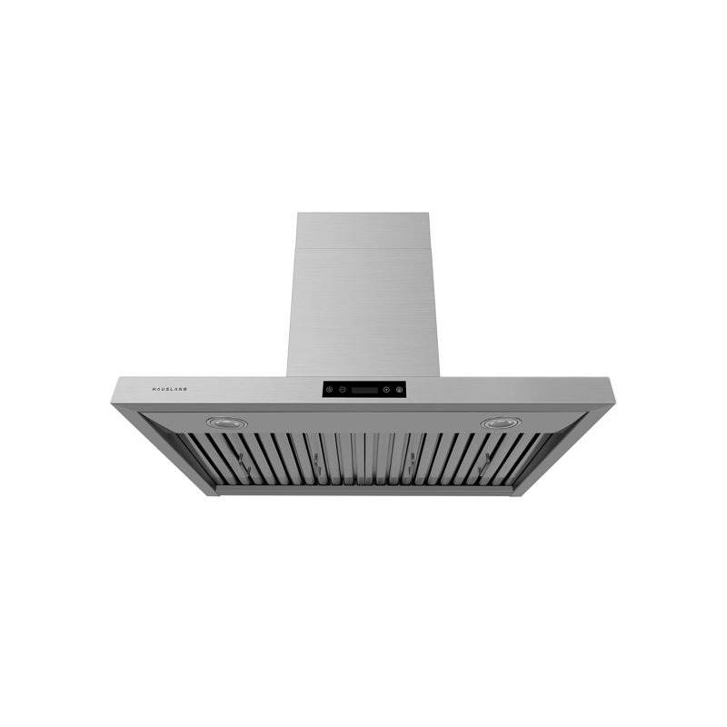 Hauslane 860 Cubic Feet Per Minute Convertible Wall Mount Range Hood with Baffle Filter and Light In