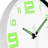 Jofomp Modern Night Light Wall Clock, 12 Inch Silent Non-Ticking Clock With Glow In The Dark Function, Battery Operate Lighted Wall Clock For Living Room Kitchen Bedroom Decor (White)