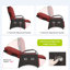 Chaise de patio inclinable d'extérieur avec coussin sahiba-86880749
