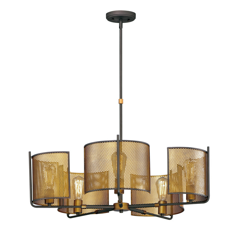 Lustre style pputnik 5 lumières Romney