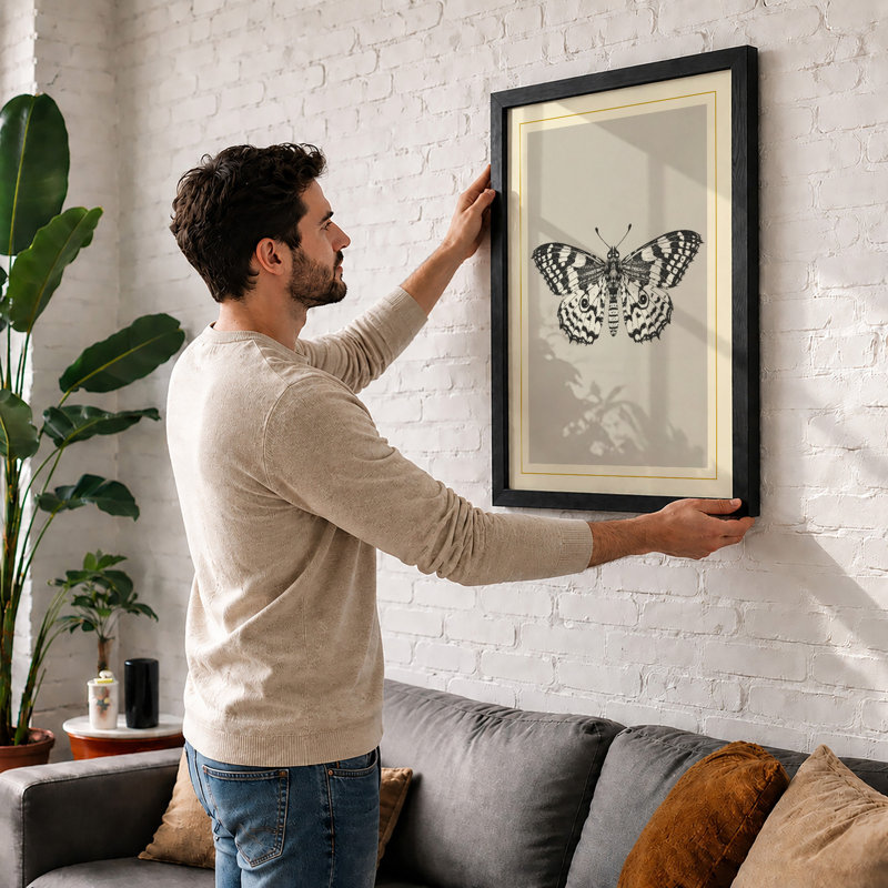 Specimen Study Botanical - Framed Print, A1 - 84.1 x 59.4 cm, Walnut