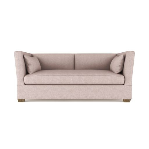 Rivington Flare Square Track-Arm Loveseat, Vintage Leather Pumice, 31" H x 72" W x 37" D, Weathered