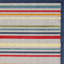 Tapis intérieur / extérieur rayé bleu et ivoire 2 pi x 4 pi résistant aux taches