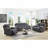 Kalen Grey Chenille Sofa W/ Drop Down Table