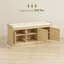 Banc de rangement pour chaussures avec portes en rotin tissé, banc pour chaussures-2039816459-2039816460