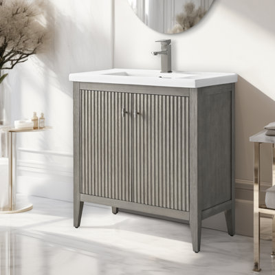 Single Bathroom Vanity with Ceramic Top