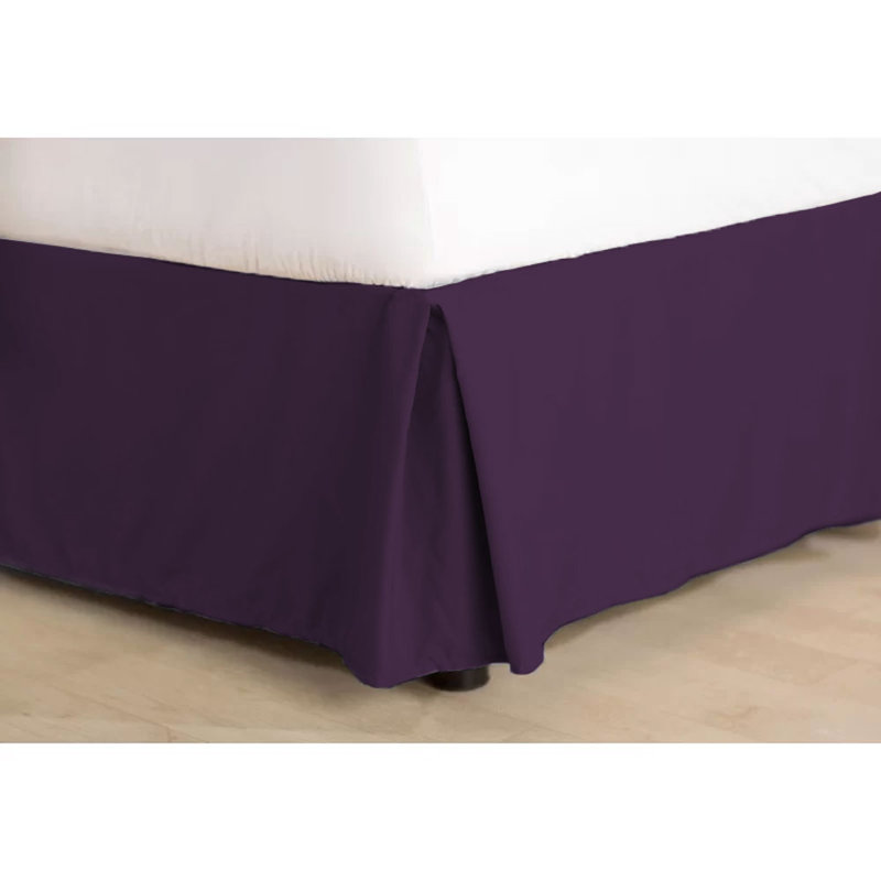 Wayfair Basics® 1800 Series 14" Soft Microfiber Bed Skirt, Eggplant, King