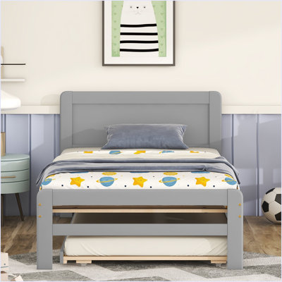 Structure de lit plateforme moderne avec lit gigogne