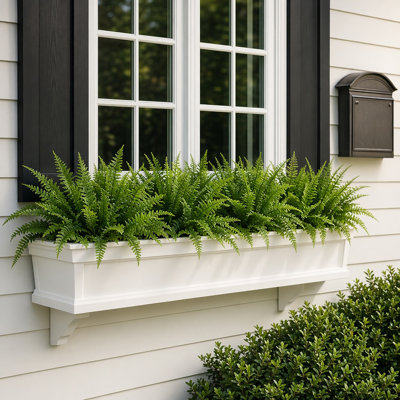 8pcs 15.35 Inches Artificial Persian Grass Boston Fern UV Resistant Plastic Faux Greenery For Home Office Decoration