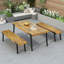 1 DINING TABLE+2 DINING BENCHES