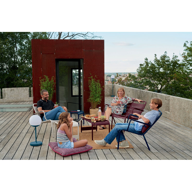 Luxembourg Aluminum Outdoor Lounge Chair, Acapulco Blue