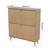 16 Pair Shoe Cabinet With 2 Flip Drawers And Adjustable Shelves, Freestanding Shoe Storage Organizers With Fluted Arched Pattern-1433847694