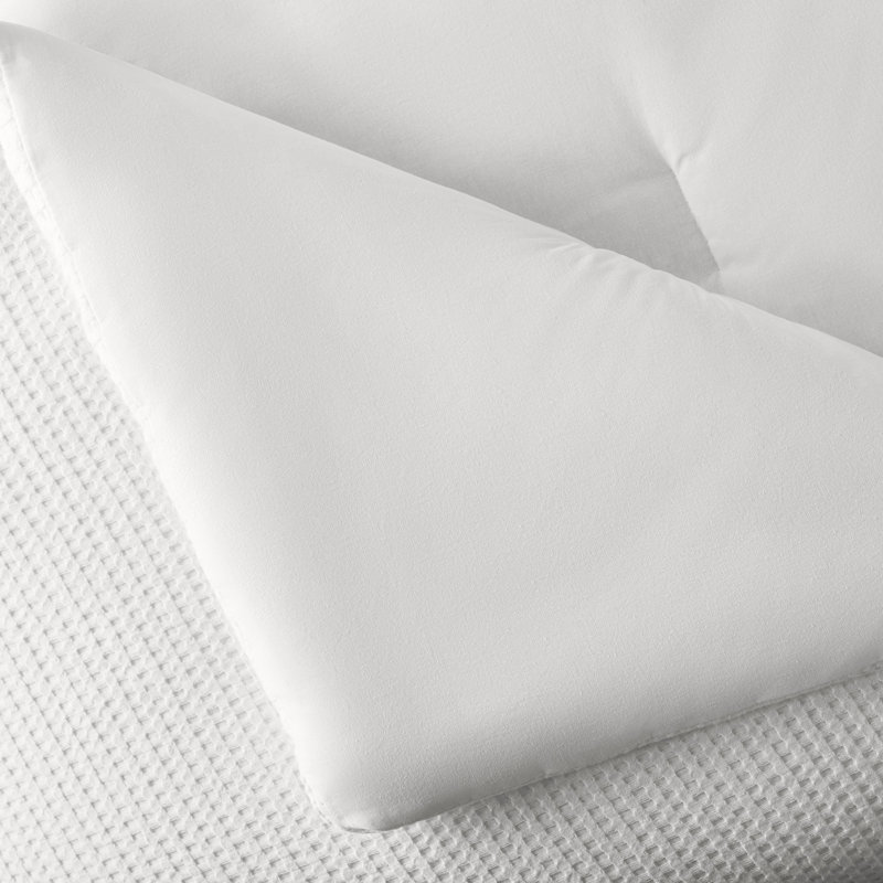 Felix Cotton Waffle Comforter Set, White, King / Cal King Comforter + 2 King Shams