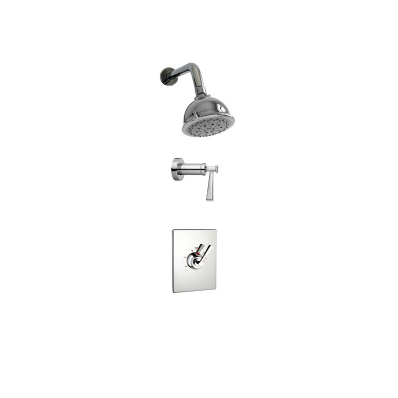 Plaza Thermostatic Tub and Shower Faucet, Polished Chrome