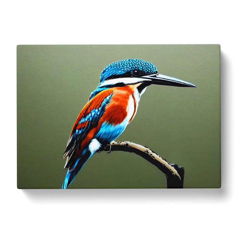 Irresistible Kingfisher Bird - Wrapped Canvas, 35cm H x 50cm W x 3cm D