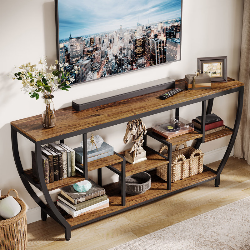 Tv Stand For Tvs Up To 80", Rustic Brown