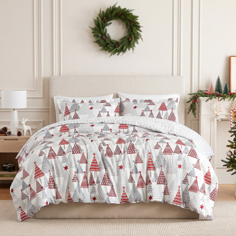 Ensemble d'édredon en duvet synthétique réversible surdimensionné Merry and Bright