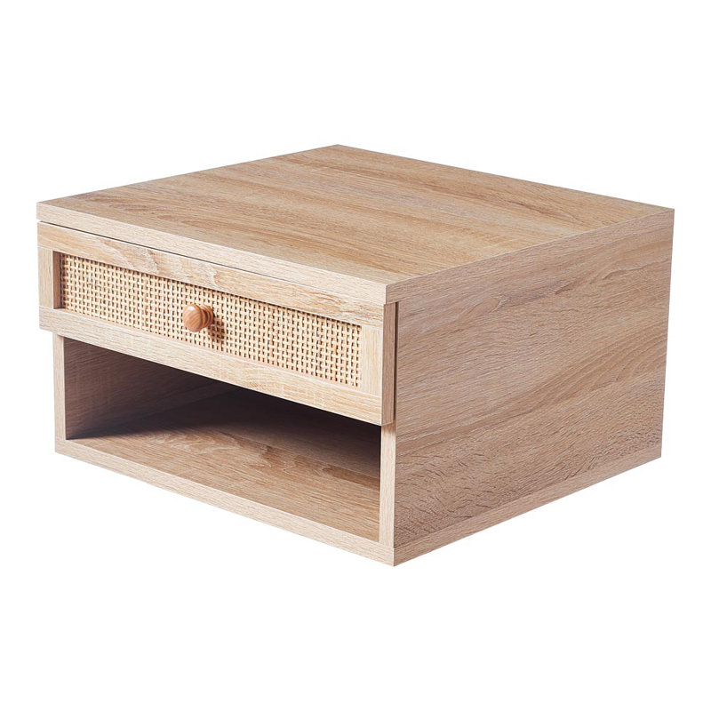 Amauris 40 cm W Bedside Table, Brown